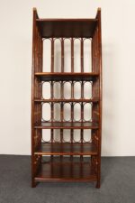 Vintage French Stained Bamboo and Rattan Six Tier Open Etagere / Bookshelf - Image 2