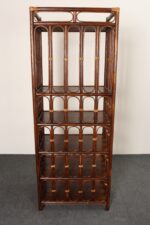 Vintage French Stained Bamboo and Rattan Six Tier Open Etagere / Bookshelf - Image 10