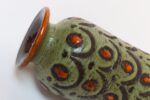 Vintage Italian Green, Brown and Orange Glaze Incised Ceramic Vase by Bitossi - Image 9