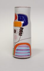 Hand Painted Italian Modernist Ceramic Figural Vase by Giovanni De Simone - Image 4