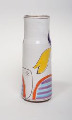Hand Painted Italian Modernist Ceramic Figural Vase by Giovanni De Simone - Image 5