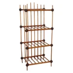 Folk Art Whimsy Stick and Ball Spindle Shelf / Etagere