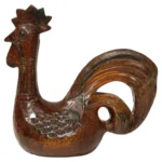 Vintage Italian Ceramic Rooster Sculpture designed by Aldo Londi for Bitossi