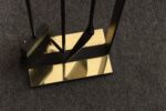 Vintage Modernist Iron and Brass Fireplace Tool Set with Brush, Shovel and Poker - Image 16