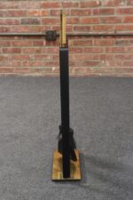 Vintage Modernist Iron and Brass Fireplace Tool Set with Brush, Shovel and Poker - Image 4