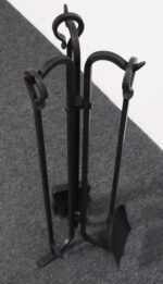 Vintage Hand-Forged Iron Fireplace / Fire Tool Set with Poker, Shovel, and Brush - Image 10