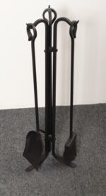 Vintage Hand-Forged Iron Fireplace / Fire Tool Set with Poker, Shovel, and Brush - Image 5