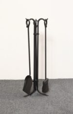 Vintage Hand-Forged Iron Fireplace / Fire Tool Set with Poker, Shovel, and Brush - Image 2