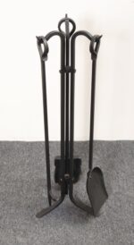 Vintage Hand-Forged Iron Fireplace / Fire Tool Set with Poker, Shovel, and Brush - Image 6