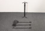 Vintage Hand-Forged Iron Fireplace / Fire Tool Set with Poker, Shovel, and Brush - Image 7
