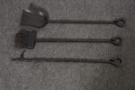 Vintage Hand-Forged Iron Fireplace / Fire Tool Set with Poker, Shovel, and Brush - Image 8
