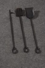 Vintage Hand-Forged Iron Fireplace / Fire Tool Set with Poker, Shovel, and Brush - Image 9