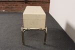 Vintage Karl Springer-Style Parchment Wrapped Trunk / Box on Nickel Plated Base - Image 13