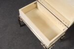Vintage Karl Springer-Style Parchment Wrapped Trunk / Box on Nickel Plated Base - Image 20