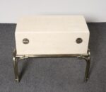 Vintage Karl Springer-Style Parchment Wrapped Trunk / Box on Nickel Plated Base - Image 14