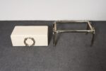 Vintage Karl Springer-Style Parchment Wrapped Trunk / Box on Nickel Plated Base - Image 15