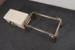Vintage Karl Springer-Style Parchment Wrapped Trunk / Box on Nickel Plated Base - Image 16