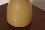 Vintage Gordon and Jane Martz Ochre Stoneware and Walnut Table Lamp with Finial - Image 11