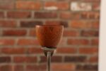 Vintage Gordon and Jane Martz Ochre Stoneware and Walnut Table Lamp with Finial - Image 14