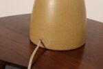 Vintage Gordon and Jane Martz Ochre Stoneware and Walnut Table Lamp with Finial - Image 16