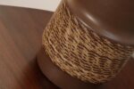 Vintage Brown Ceramic and Walnut Table Lamp with Finial by Gordon and Jane Martz - Image 11