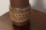 Vintage Brown Ceramic and Walnut Table Lamp with Finial by Gordon and Jane Martz - Image 10