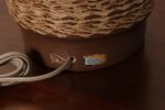 Vintage Brown Ceramic and Walnut Table Lamp with Finial by Gordon and Jane Martz - Image 14