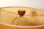 Vintage Gordon and Jane Martz Taupe Ceramic and Walnut Table Lamp with Finial - Image 21