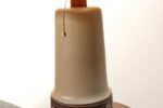 Vintage Gordon and Jane Martz Taupe Ceramic and Walnut Table Lamp with Finial - Image 14