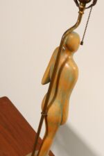 Pair of Vintage Male and Female Figural Carved Table Lamps by Clifford C Stasack - Image 16