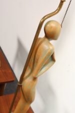 Pair of Vintage Male and Female Figural Carved Table Lamps by Clifford C Stasack - Image 15