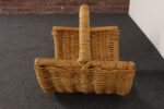 Large Vintage Woven Wicker Catchall / Magazine / Log Holder Basket - Image 10