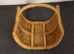 Large Vintage Woven Wicker Catchall / Magazine / Log Holder Basket - Image 9