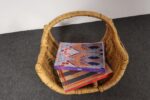 Large Vintage Woven Wicker Catchall / Magazine / Log Holder Basket - Image 3