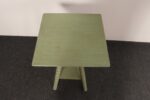 Vintage Folk Art Two Tier Mint Green Bobbin Side Table - Image 10