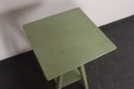 Vintage Folk Art Two Tier Mint Green Bobbin Side Table - Image 15