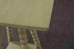 Vintage Folk Art Two Tier Mint Green Bobbin Side Table - Image 17