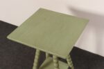 Vintage Folk Art Two Tier Mint Green Bobbin Side Table - Image 20