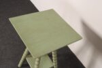 Vintage Folk Art Two Tier Mint Green Bobbin Side Table - Image 23