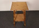 Antique Aesthestic Movement Victorian Burnt Bamboo Tortoise Shell Side Table - Image 2