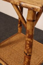 Antique Aesthestic Movement Victorian Burnt Bamboo Tortoise Shell Side Table - Image 14