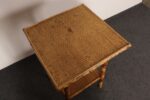 Antique Aesthestic Movement Victorian Burnt Bamboo Tortoise Shell Side Table - Image 11