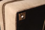 Vintage Art Deco-Style Chaise Lounge in Taupe Chenille with Ebonized Plinth Feet - Image 32