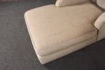 Vintage Art Deco-Style Chaise Lounge in Taupe Chenille with Ebonized Plinth Feet - Image 23