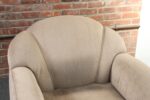Vintage Art Deco-Style Chaise Lounge in Taupe Chenille with Ebonized Plinth Feet - Image 16