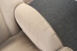 Vintage Art Deco-Style Chaise Lounge in Taupe Chenille with Ebonized Plinth Feet - Image 19