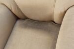 Vintage Art Deco-Style Chaise Lounge in Taupe Chenille with Ebonized Plinth Feet - Image 26