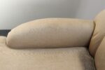 Vintage Art Deco-Style Chaise Lounge in Taupe Chenille with Ebonized Plinth Feet - Image 27