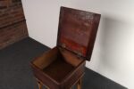 Antique Aesthestic Movement Stained Oak Sewing / Decorative Box on Bamboo Stand - Image 12