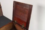 Antique Aesthestic Movement Stained Oak Sewing / Decorative Box on Bamboo Stand - Image 13